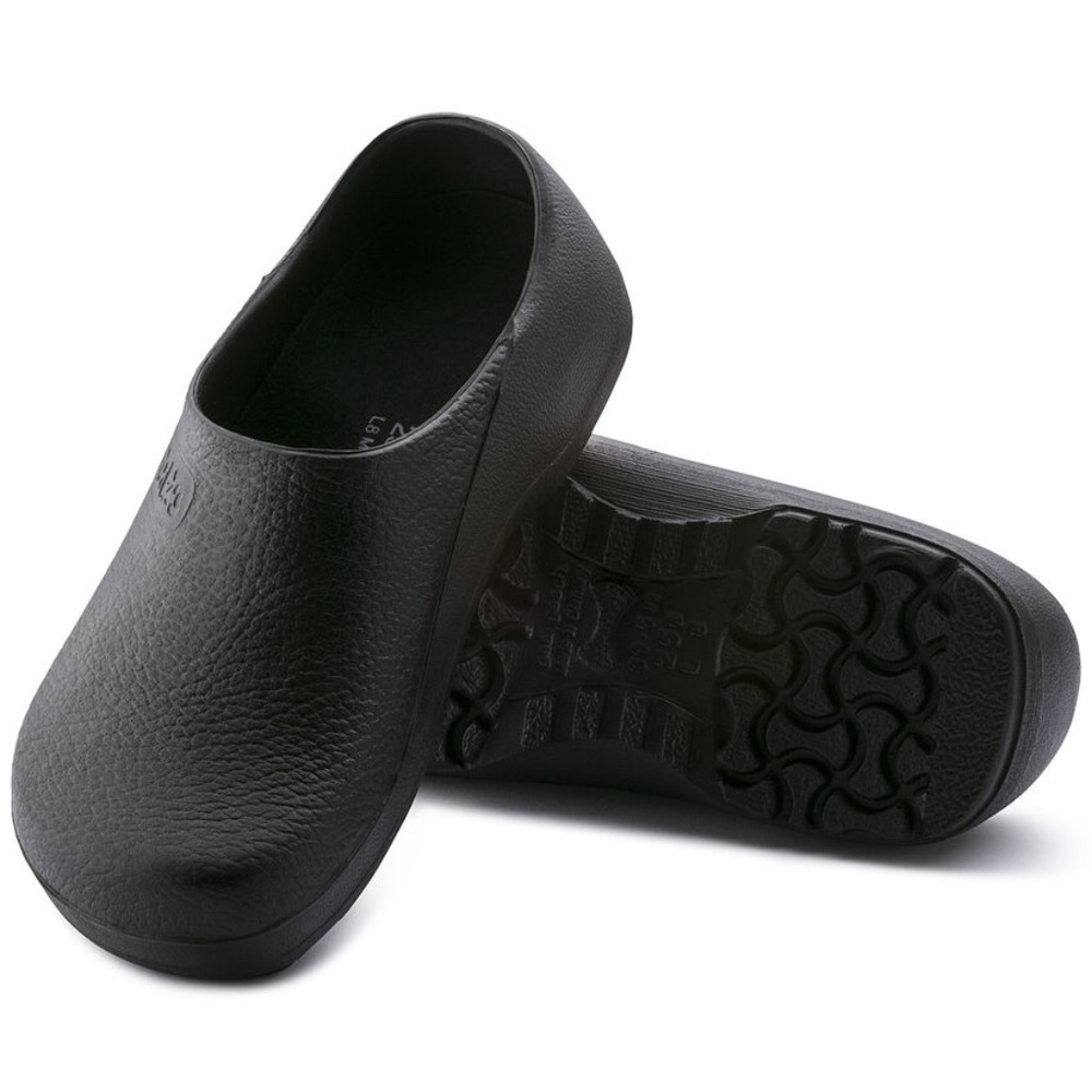 NIB $90 BIRKENSTOCK Men's 9/Women's 11 Profi-Birki Polyurethane Clogs Black